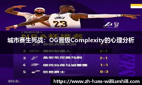 城市赛生死战：OG晋级Complexity的心理分析